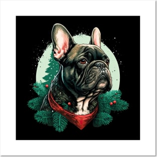 French Bulldog Christmas Posters and Art